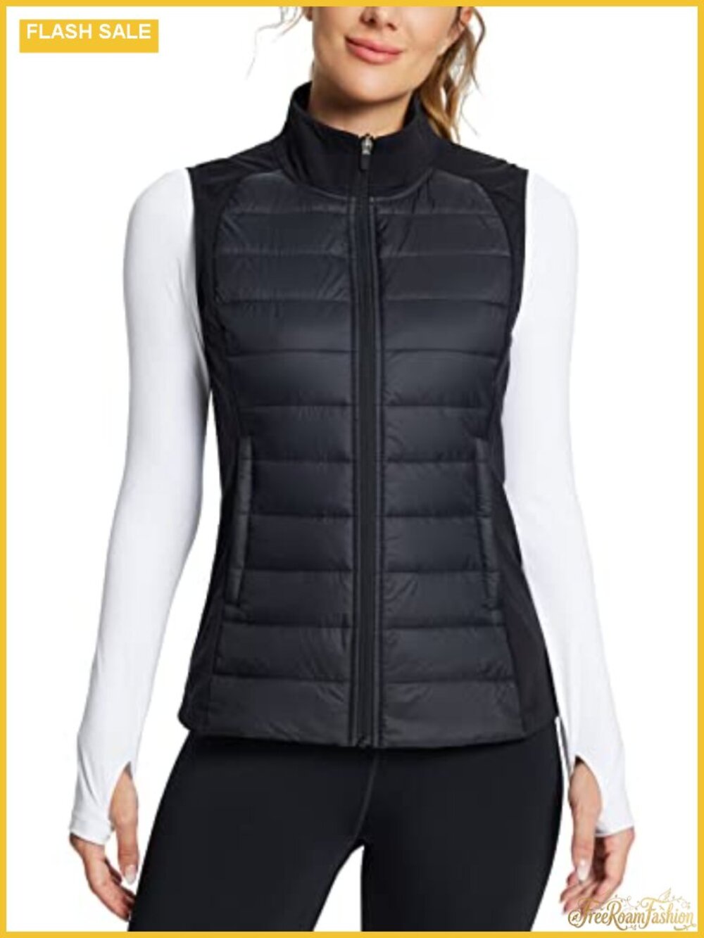 Lightweight Quilted Puffer Vest Winter Running Sleeveless Jacket